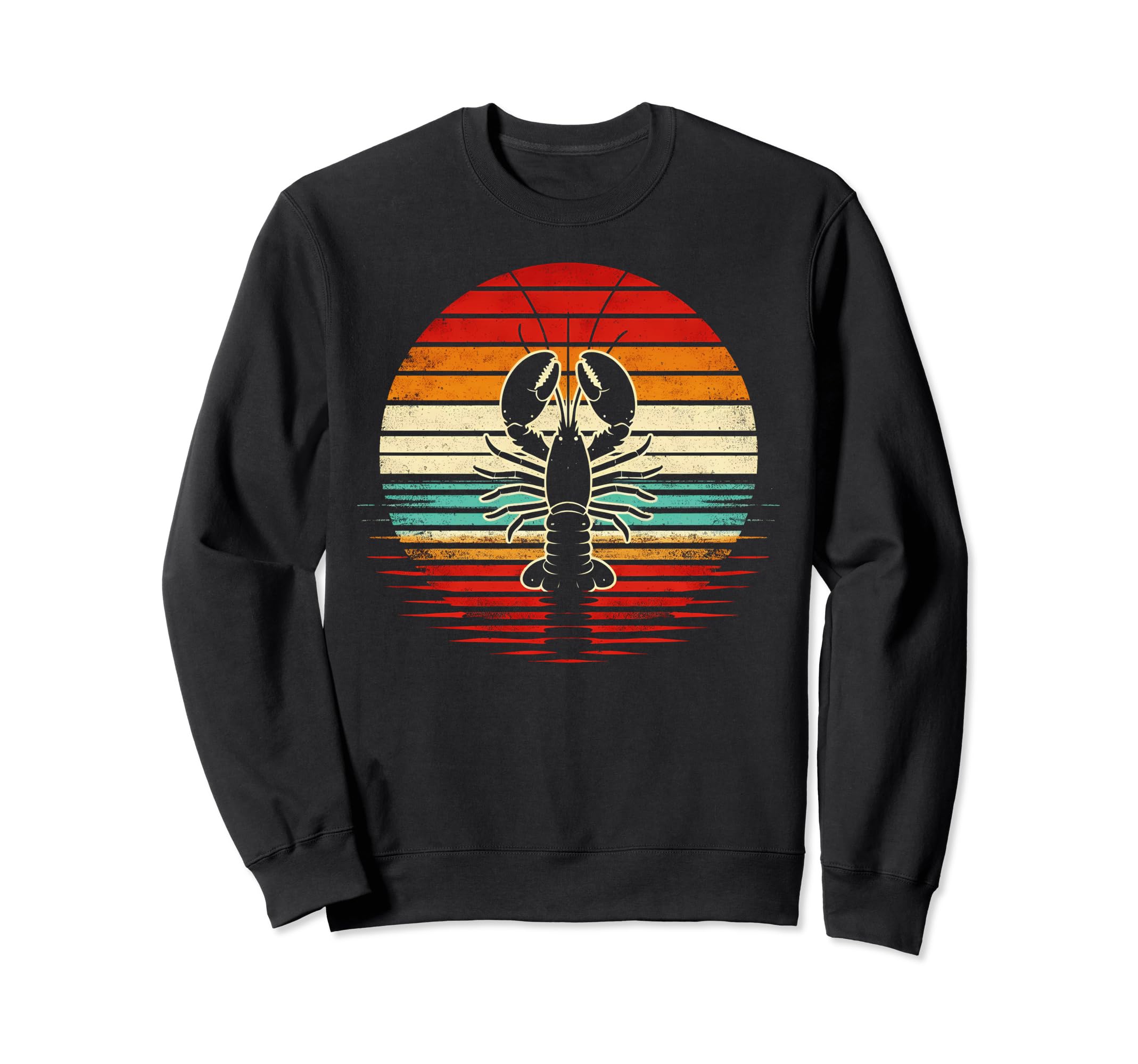 Lobster Sunset Safari 70S Fishing Sweatshirt - Aesthetic Graphic for Adults - T-Shirt, Sweatshirt, Hoodie