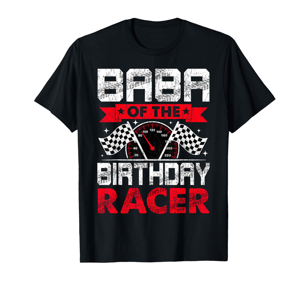 Baba Birthday Racer Bday Racing Car T-Shirt - Custom Art Print for Adults - T-Shirt, Sweatshirt, Hoodie