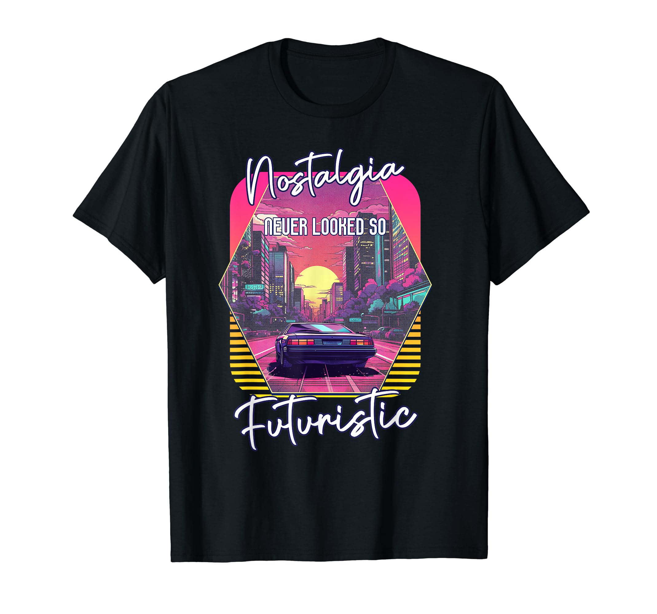 Synthwave Futuristic Sports Car T-Shirt - Casual Everyday Wear for Adults - T-Shirt, Sweatshirt, Hoodie