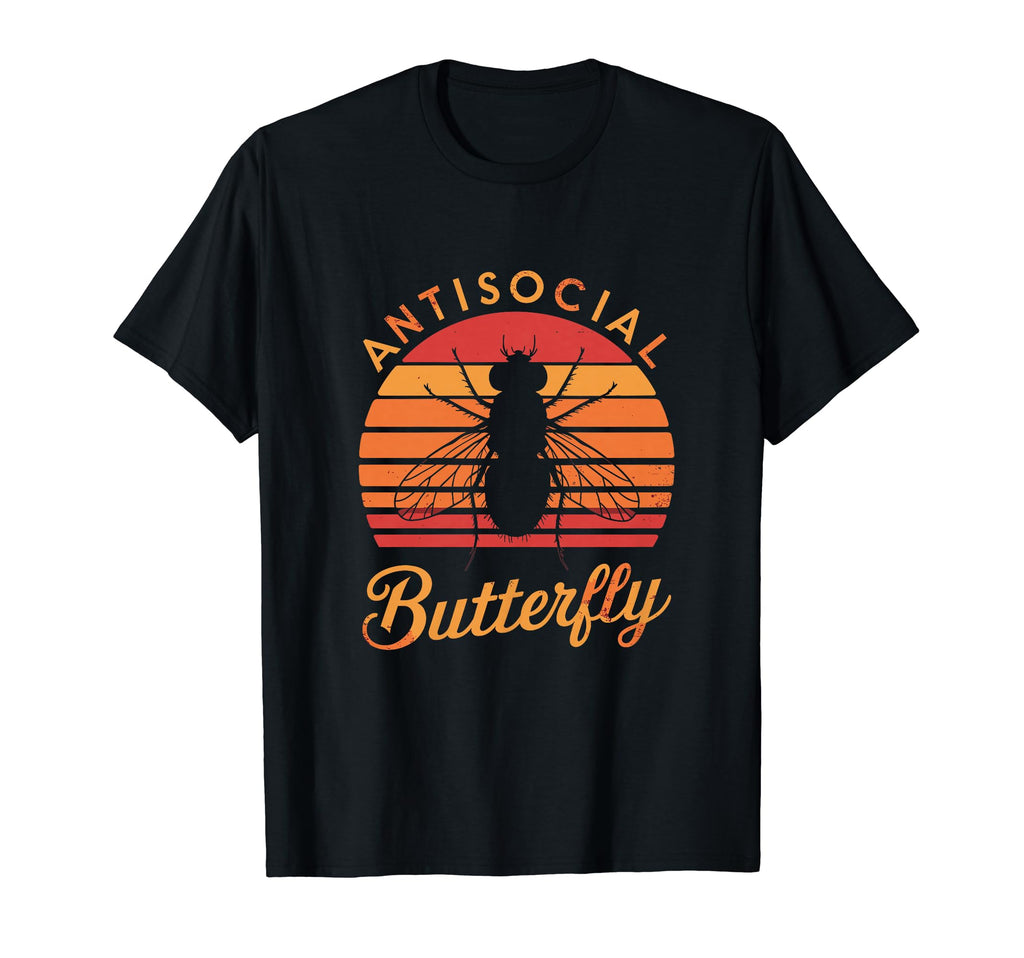 Antisocial Butterfly Housefly T-Shirt - Minimalist Print Men Women - T-Shirt, Sweatshirt, Hoodie