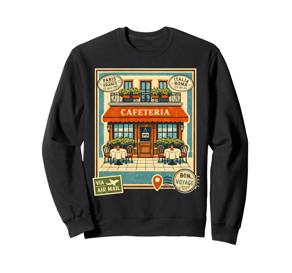 European Paris Italy Caf Sweatshirt - Casual Everyday Wear for Adults - T-Shirt, Sweatshirt, Hoodie