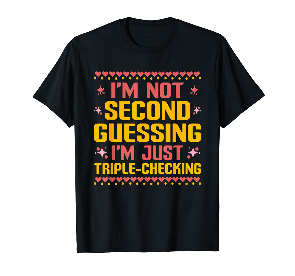 Overthinking Overthinker Funny T-Shirt - Minimalist Print for Adults - T-Shirt, Sweatshirt, Hoodie