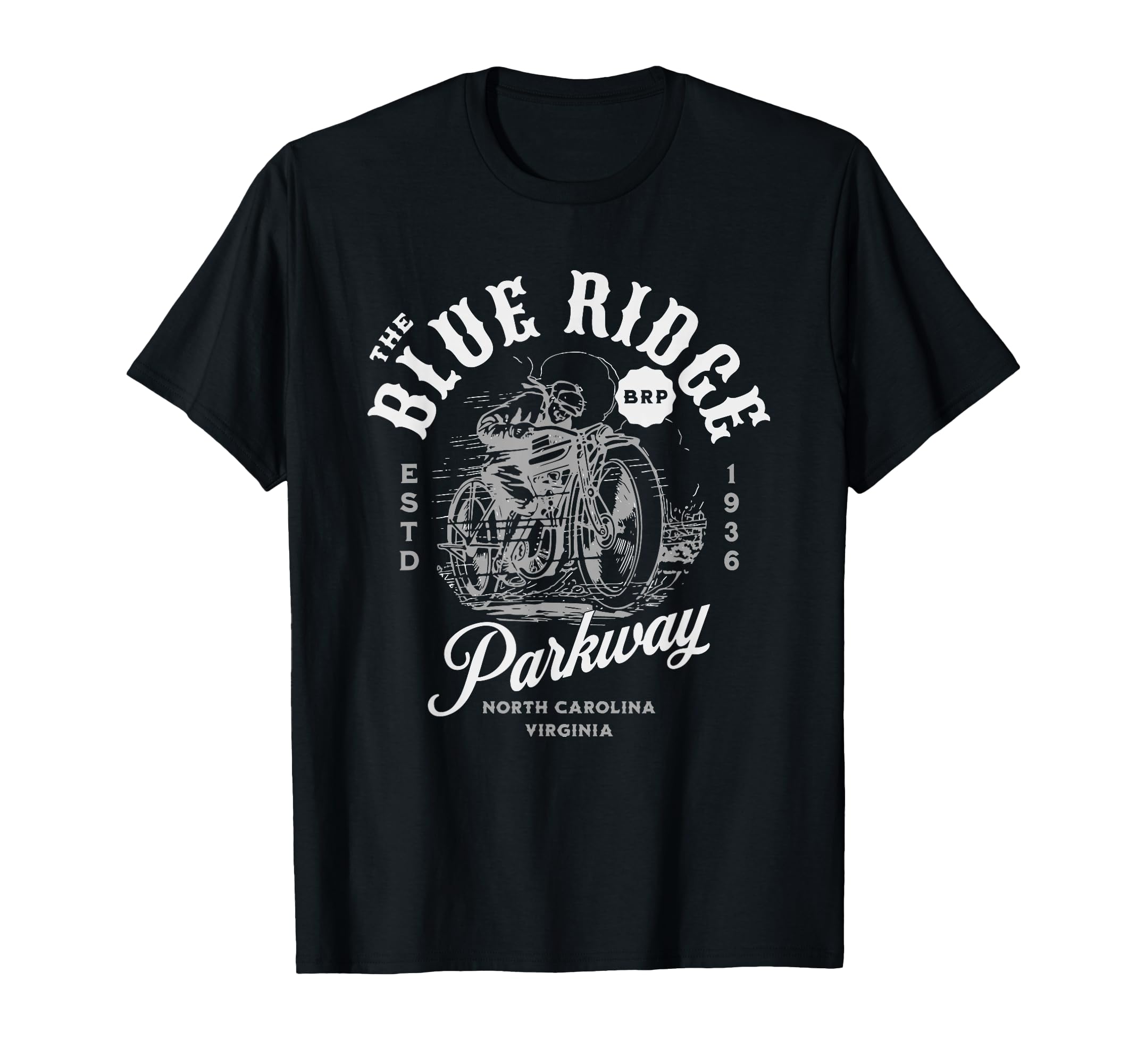 Blue Ridge Parkway Motorcycle T-Shirt - Unique Graphic for Adults - T-Shirt, Sweatshirt, Hoodie