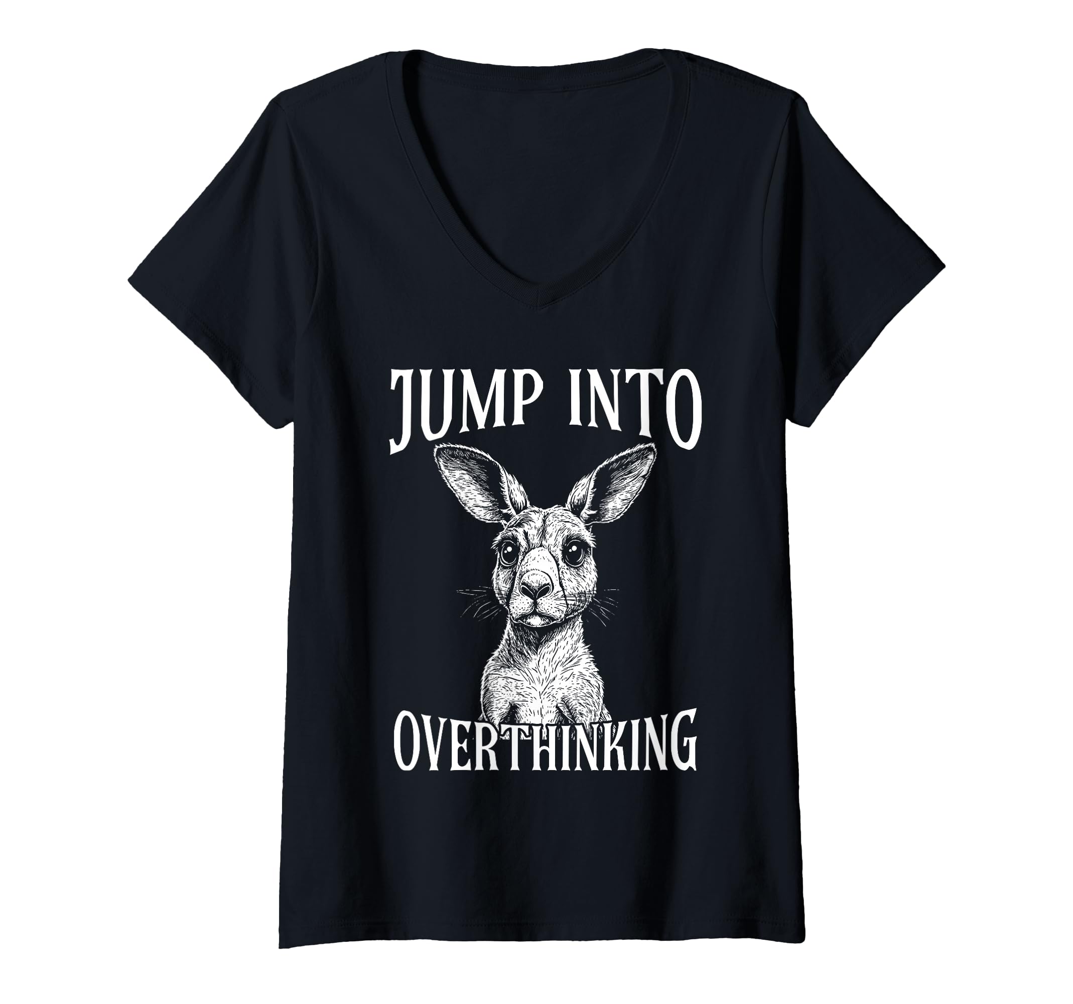 Womens Kangaroo Overthinkers Introverts T-Shirt - Unique Graphic Men Women - T-Shirt, Sweatshirt, Hoodie