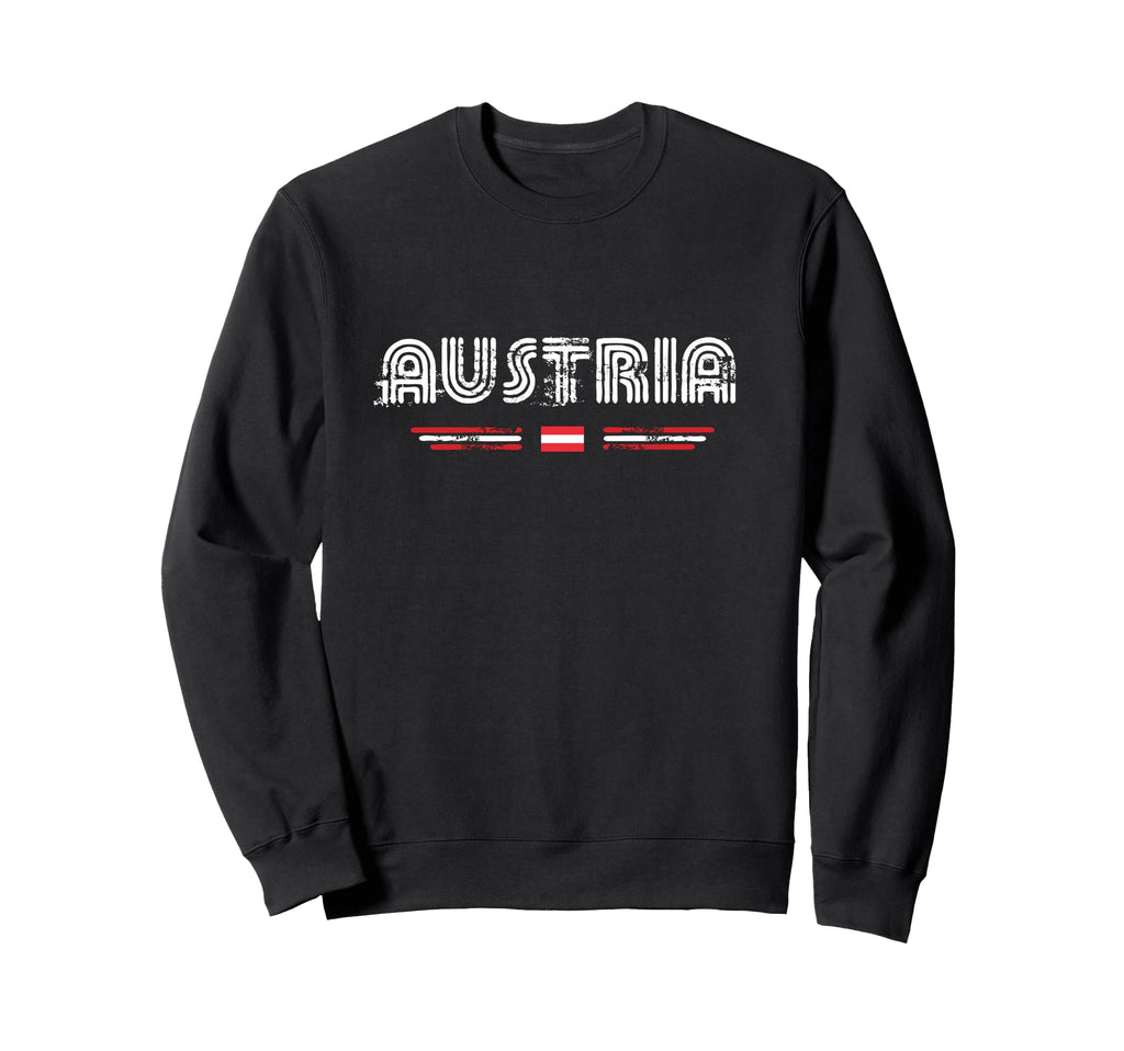 Austria 70S 80S Type Flag Sweatshirt - Streetwear Style Men Women - T-Shirt, Sweatshirt, Hoodie