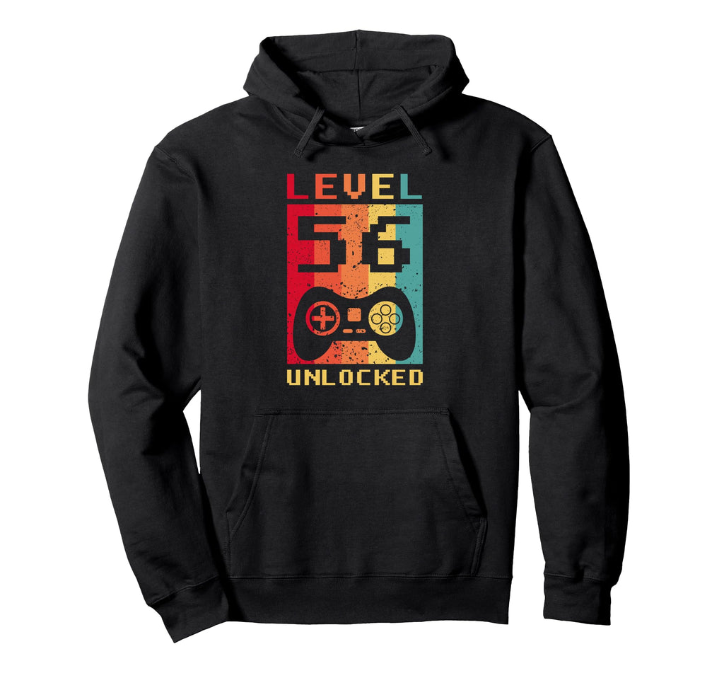 Level 56 Unlocked Gamer Controller Hoodie - Unique Graphic for Adults - T-Shirt, Sweatshirt, Hoodie