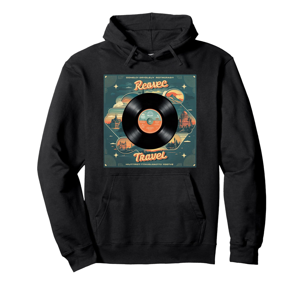 Vinyl Record Scenic Landscapes Hoodie - Fun Novelty Design Men Women - T-Shirt, Sweatshirt, Hoodie