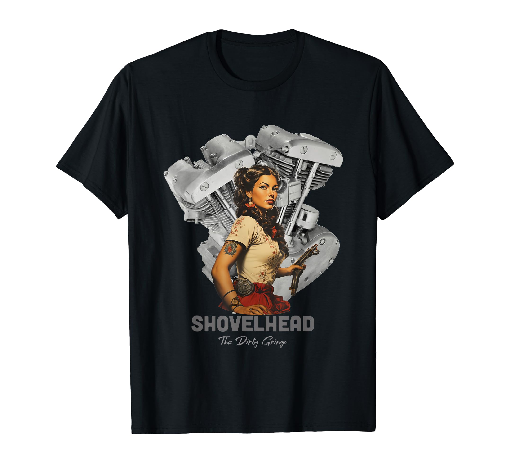 Hd Motorcycle Vtwin Shovelhead T-Shirt - Fun Novelty Design for Adults - T-Shirt, Sweatshirt, Hoodie