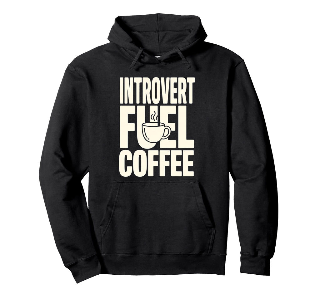Introvert Coffee Lover Social Battery Hoodie - Custom Art Print Unisex - T-Shirt, Sweatshirt, Hoodie