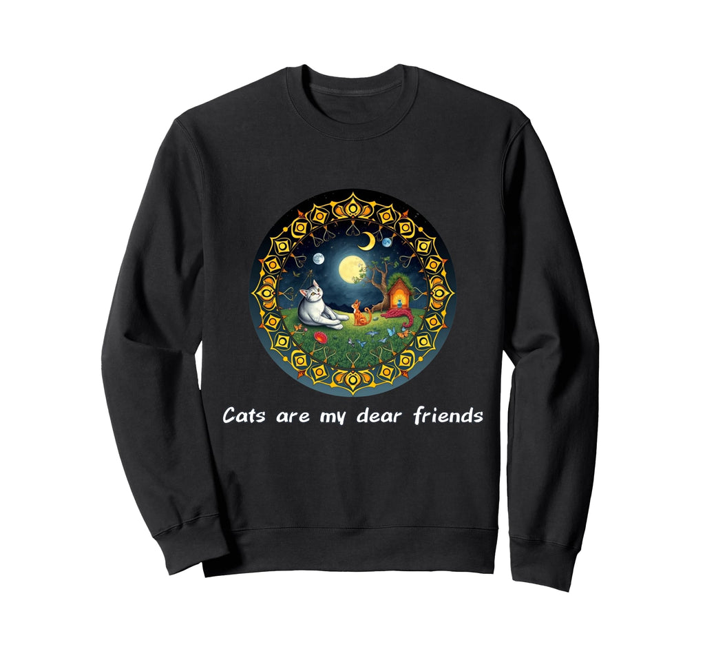 Cats Are My Best Friends Sacred Sweatshirt - Unique Graphic Men Women - T-Shirt, Sweatshirt, Hoodie