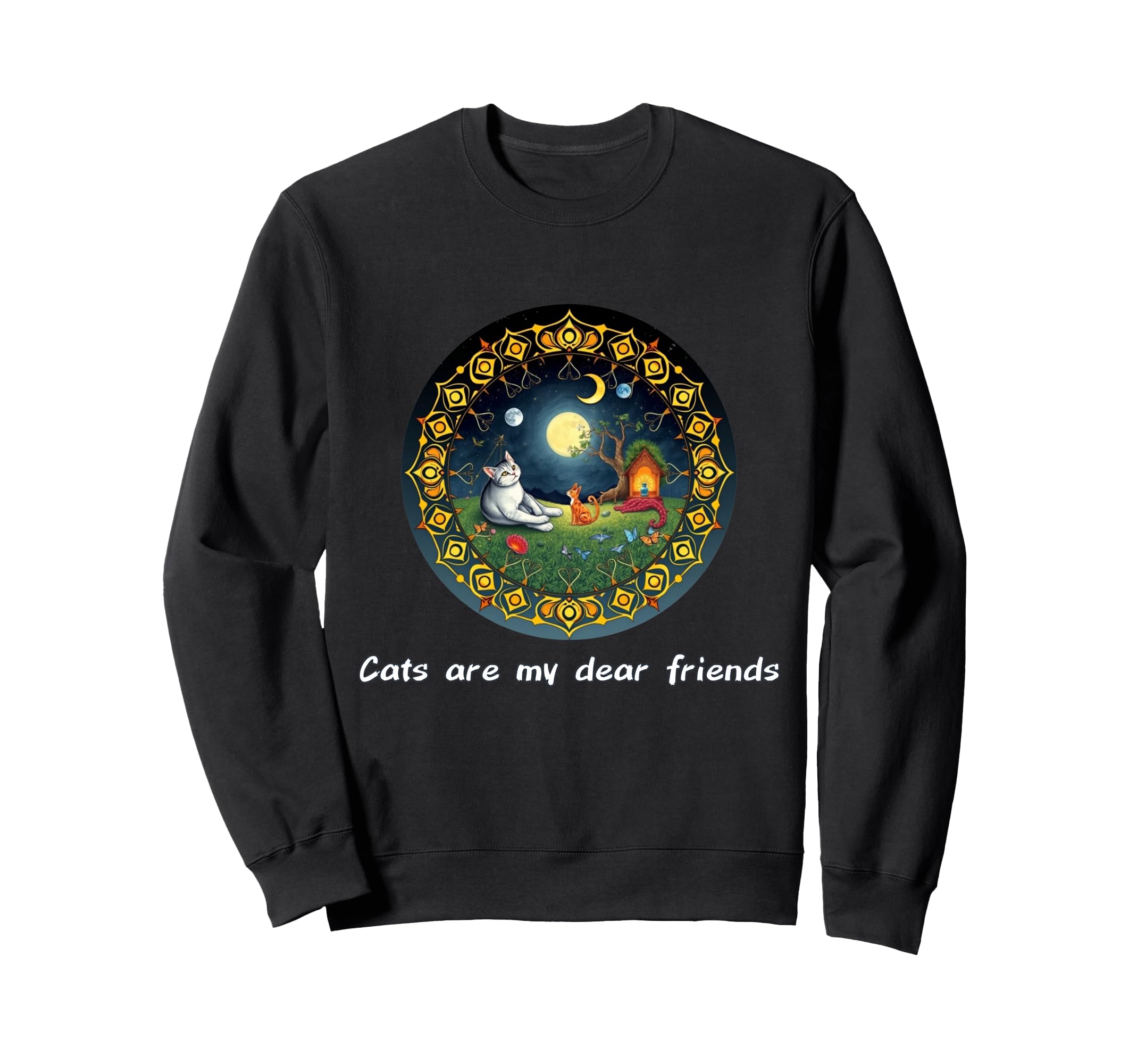 Cats Are My Best Friends Sacred Sweatshirt - Unique Graphic Men Women - T-Shirt, Sweatshirt, Hoodie