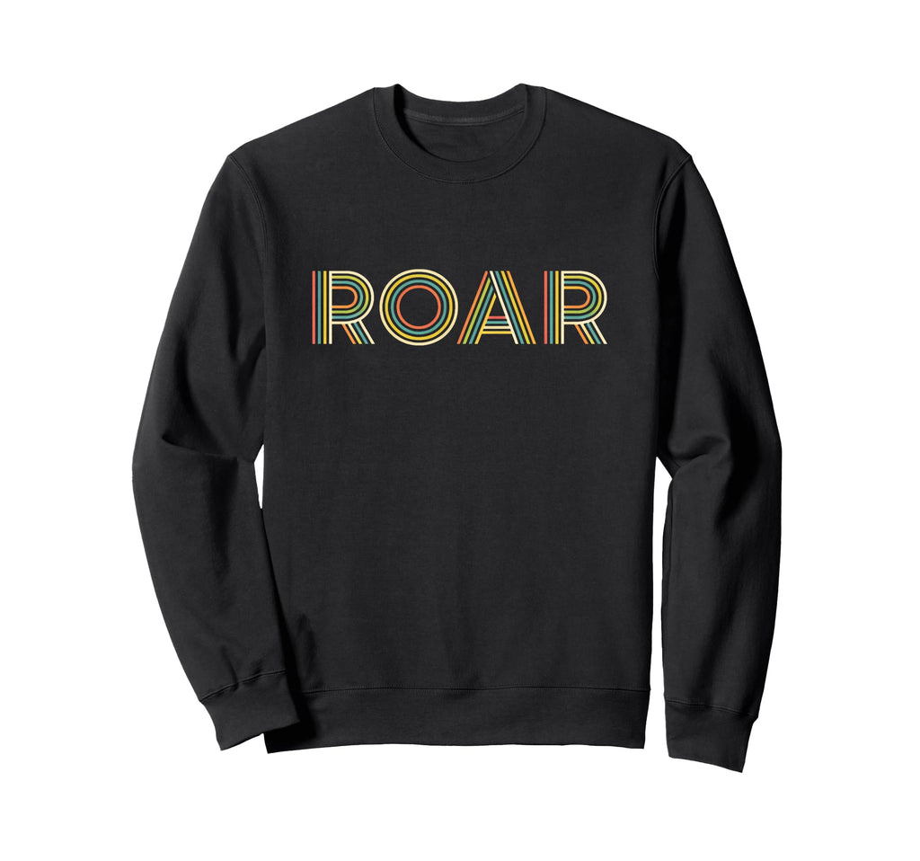 Expressive Roar Striped Sweatshirt - Fun Novelty Design Men Women - T-Shirt, Sweatshirt, Hoodie