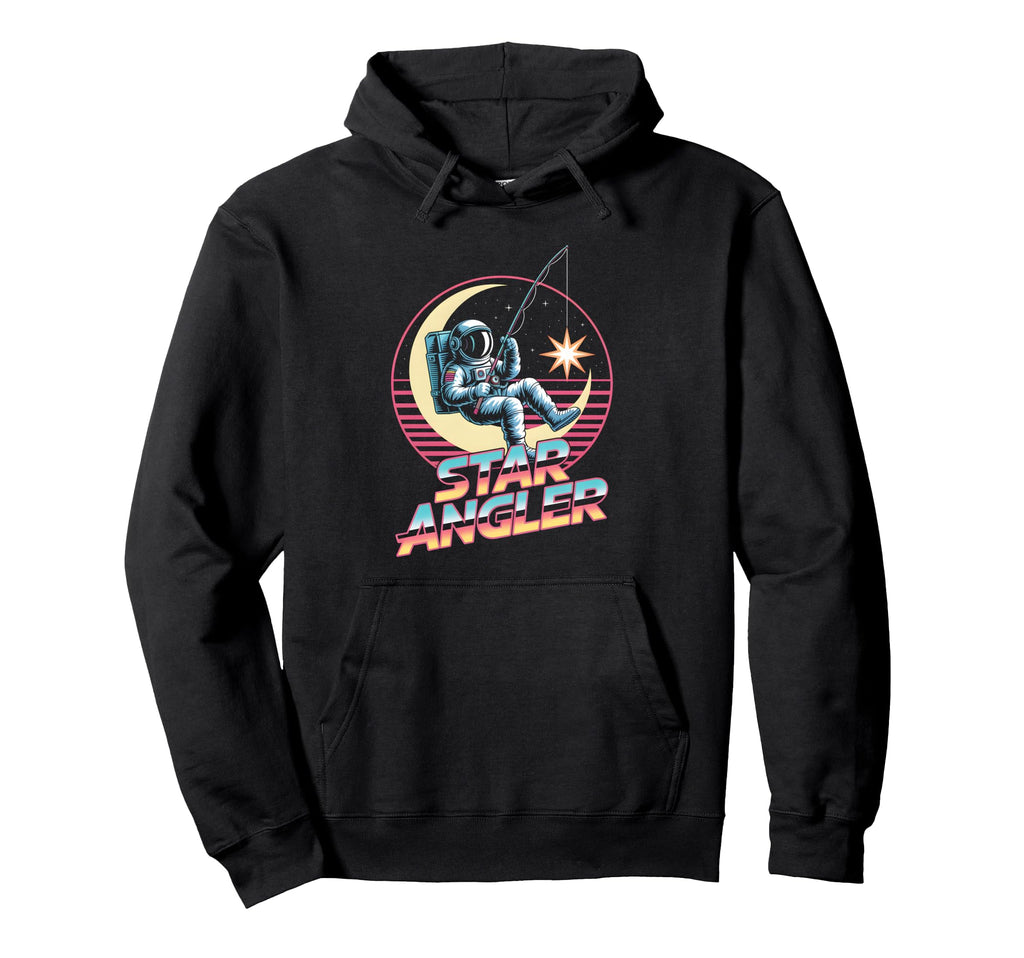 Star Angler 80S Fisherman Astronaut Hoodie - Novelty Apparel for Adults - T-Shirt, Sweatshirt, Hoodie