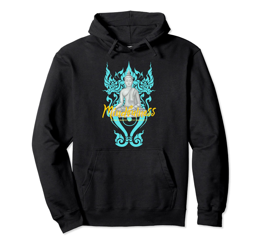 Buddha Gautama Mindfulness Peace Loving Hoodie - Minimalist Print Unisex - T-Shirt, Sweatshirt, Hoodie