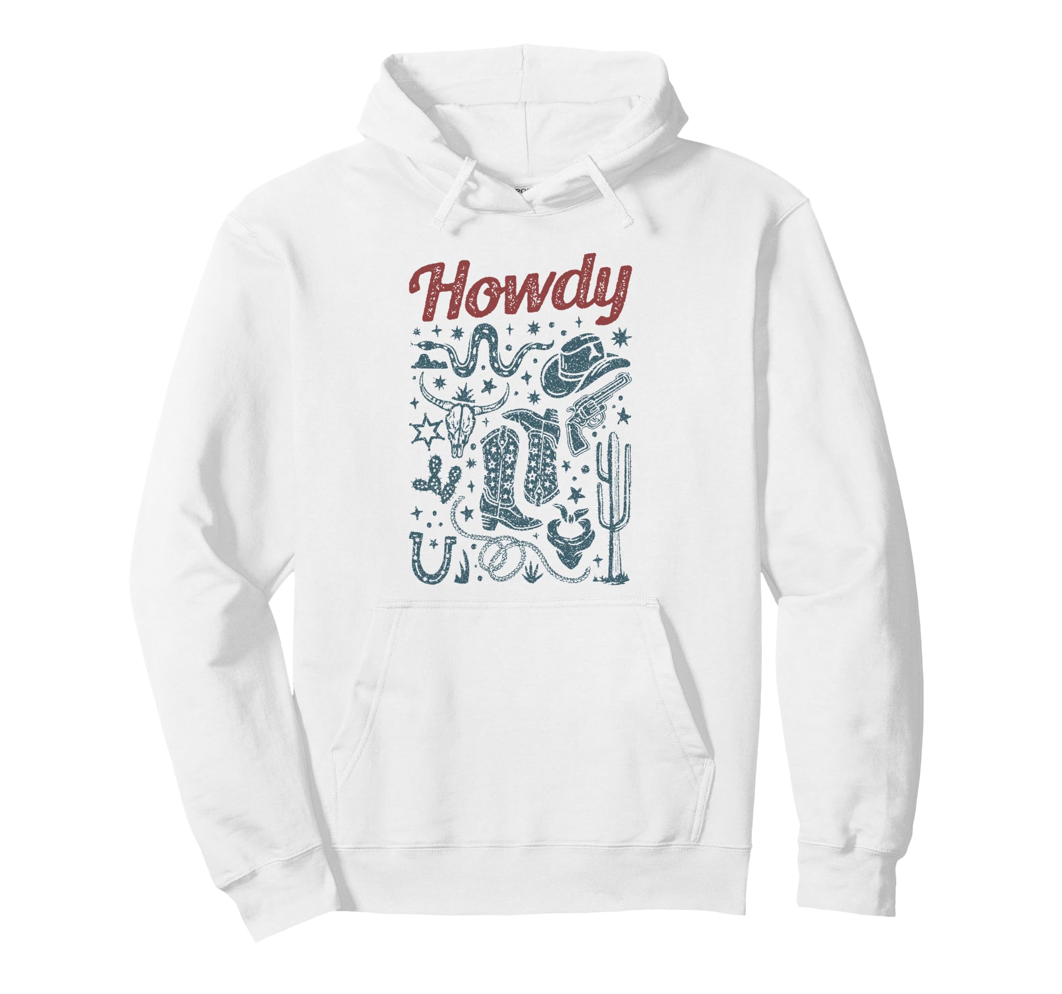 Rodeo Howdy Cowgirl Cowboy Hat Boots Hoodie - Fun Novelty Design Unisex - T-Shirt, Sweatshirt, Hoodie
