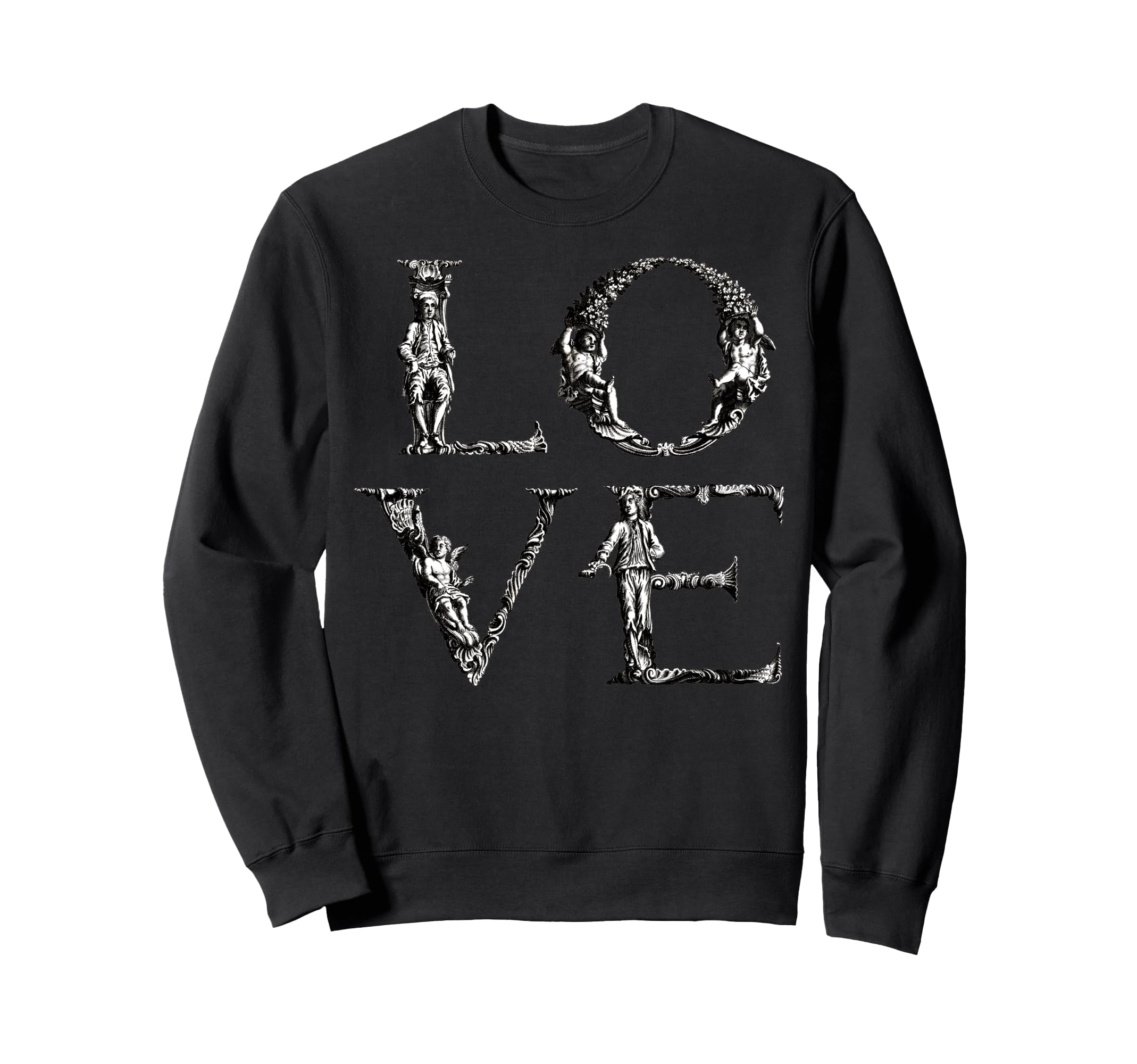 Love Typography Valentines Sweatshirt - Custom Art Print Men Women - T-Shirt, Sweatshirt, Hoodie