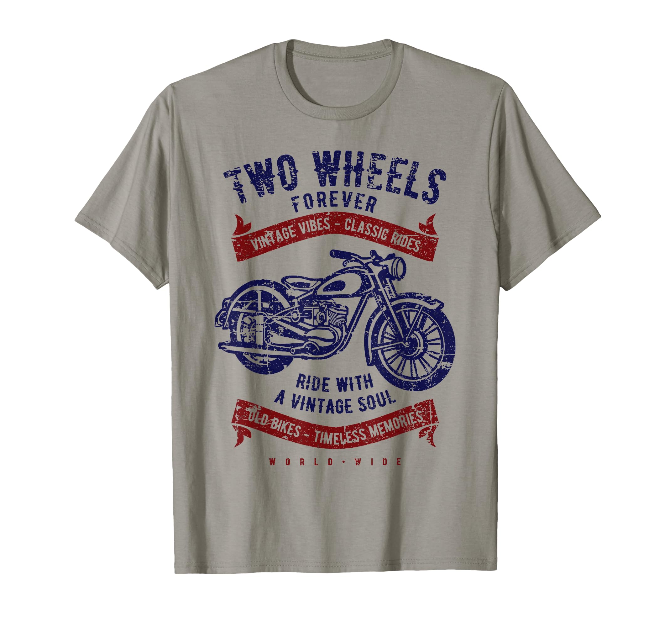 Two Wheels Forever Motorcycle T-Shirt - Trendy Graphic Unisex - T-Shirt, Sweatshirt, Hoodie