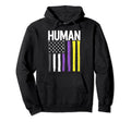 Gender Non Binary Pride Human Lgbt Hoodie - Fun Novelty Design for Adults - T-Shirt, Sweatshirt, Hoodie