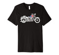 Usa Flag Motorcycle Minimalist T-Shirt - Graphic Print Unisex - T-Shirt, Sweatshirt, Hoodie