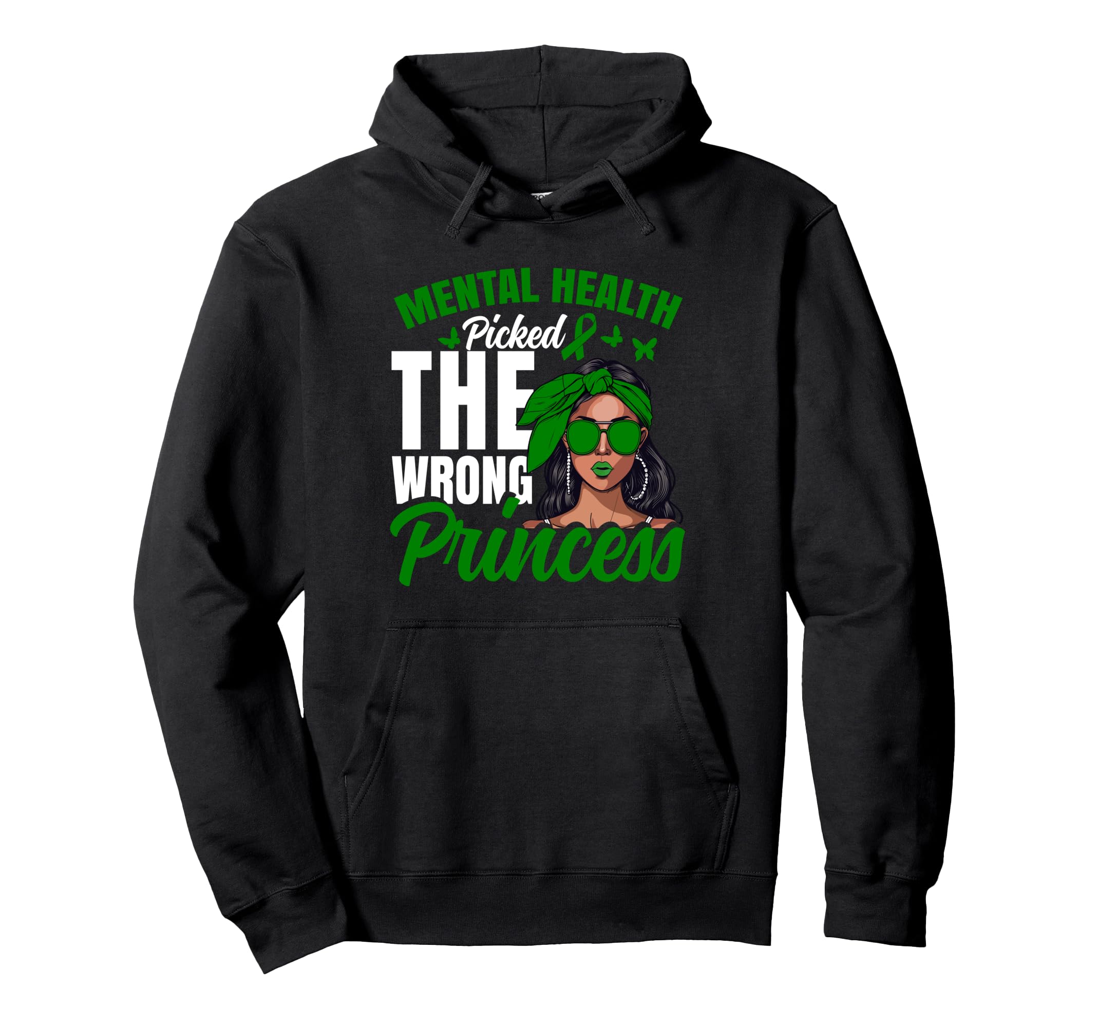 Mental Health Awareness Princess Hoodie - Trendy Graphic for Adults - T-Shirt, Sweatshirt, Hoodie