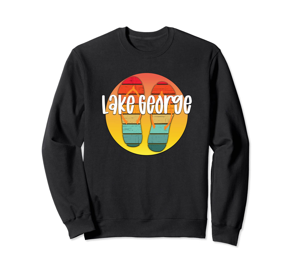 Lake George Indiana Flipflop Sunset Sweatshirt - Streetwear Style Unisex - T-Shirt, Sweatshirt, Hoodie