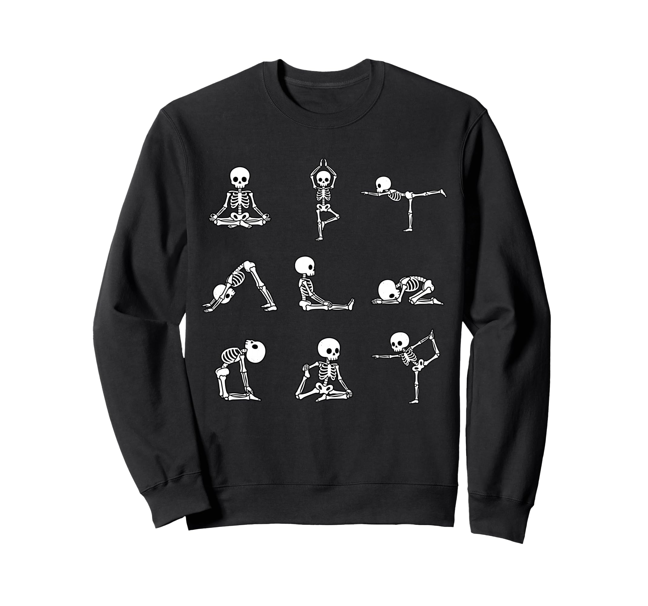 Funny Skeletons Yoga Meditation Sweatshirt - Aesthetic Graphic Unisex - T-Shirt, Sweatshirt, Hoodie