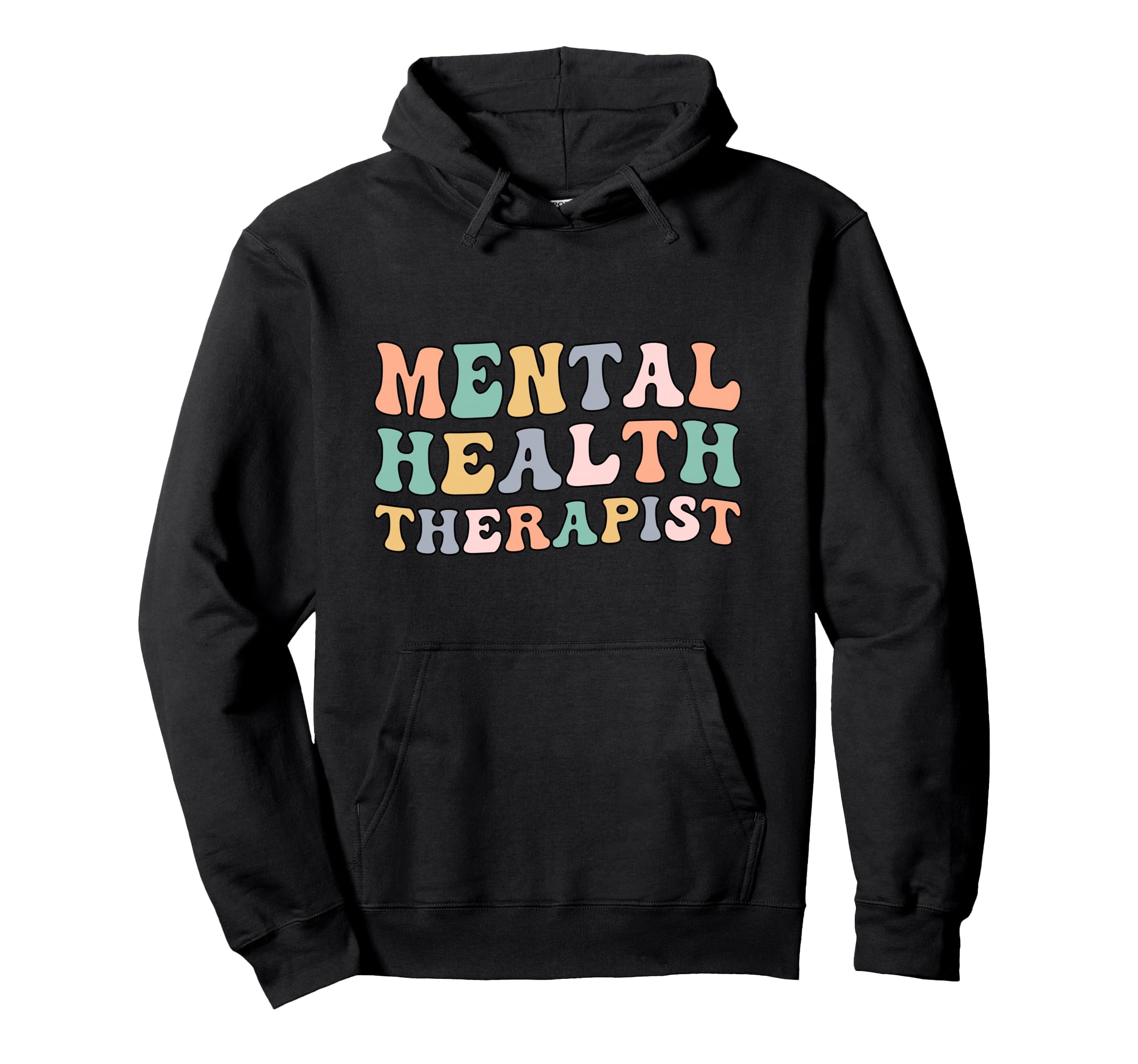Mental Health Therapist Groovy Mental Hoodie - Minimalist Print for Adults - T-Shirt, Sweatshirt, Hoodie