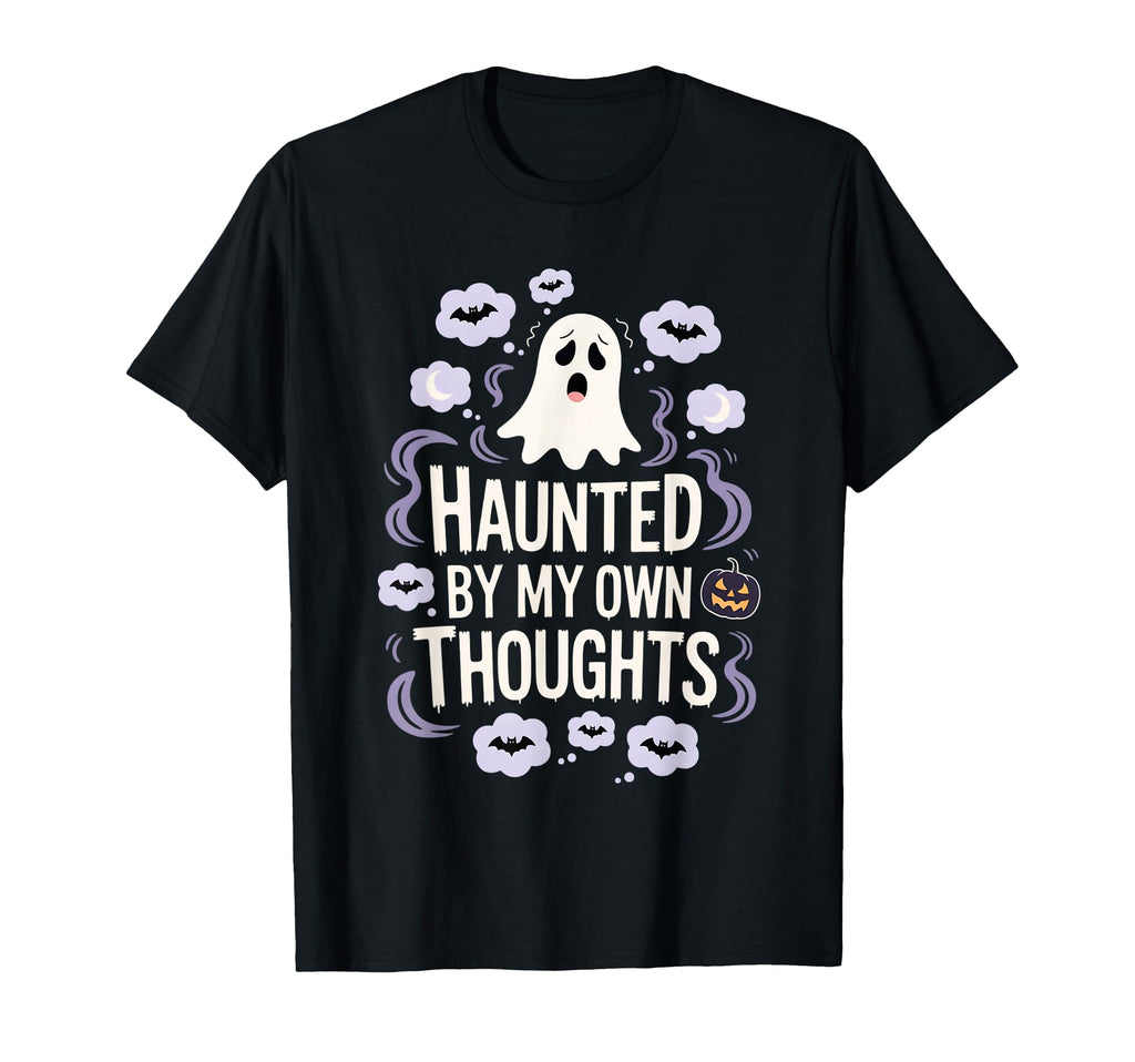 Halloween Haunted Mental Health T-Shirt - Unique Graphic Men Women - T-Shirt, Sweatshirt, Hoodie
