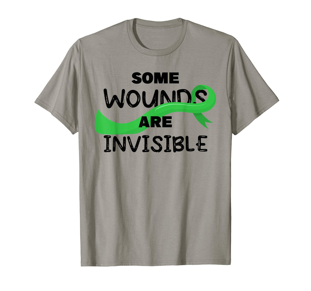 Some Wounds Are Invisible Ribbon Mental T-Shirt - Graphic Print Unisex - T-Shirt, Sweatshirt, Hoodie