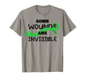 Some Wounds Are Invisible Ribbon Mental T-Shirt - Graphic Print Unisex - T-Shirt, Sweatshirt, Hoodie