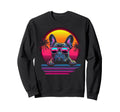 French Bulldog Synthwave Sunset Sweatshirt - Aesthetic Graphic for Adults - T-Shirt, Sweatshirt, Hoodie