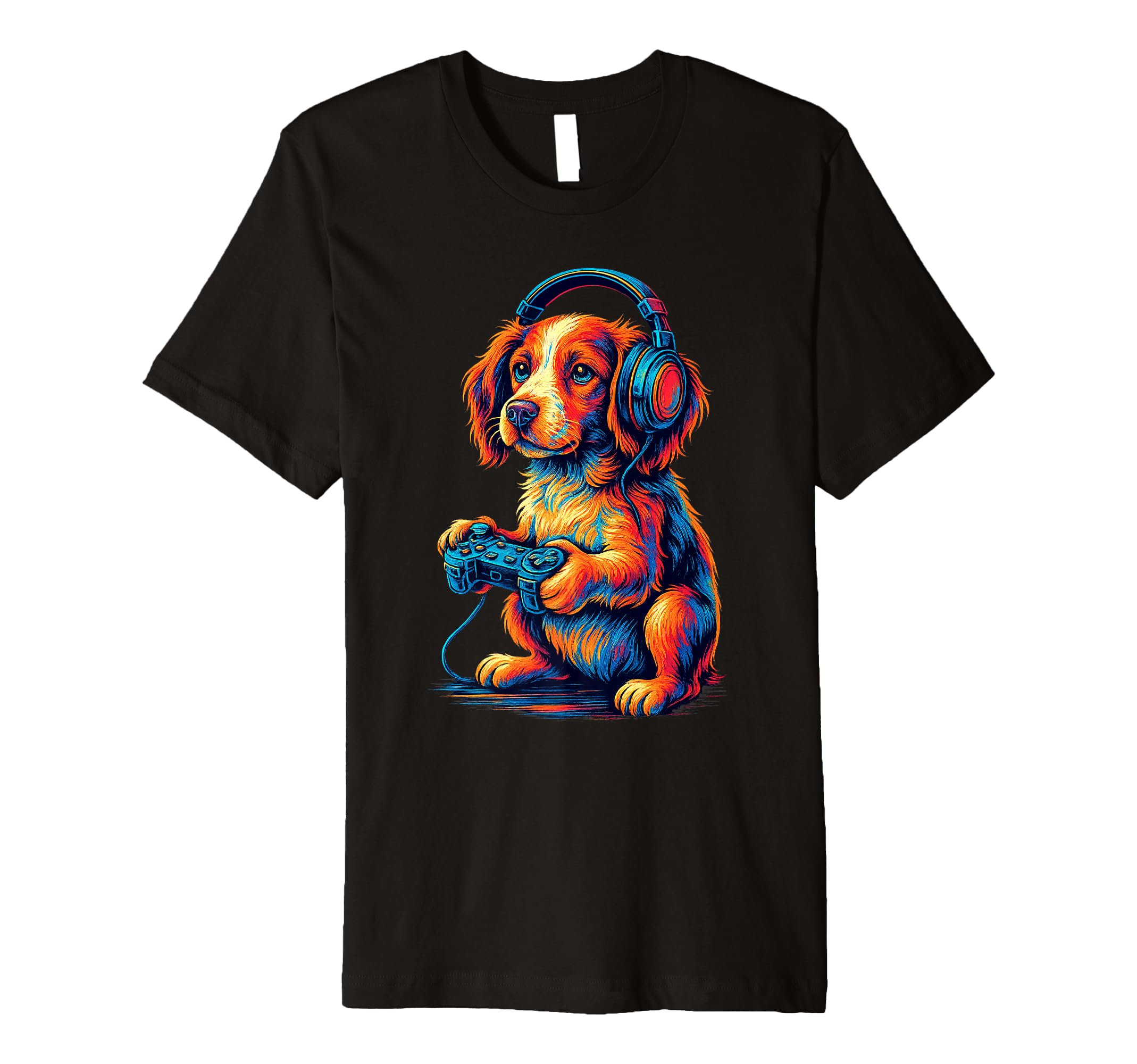 Brittany Spaniel Gamer Gaming Dog T-Shirt - Streetwear Style for Adults - T-Shirt, Sweatshirt, Hoodie