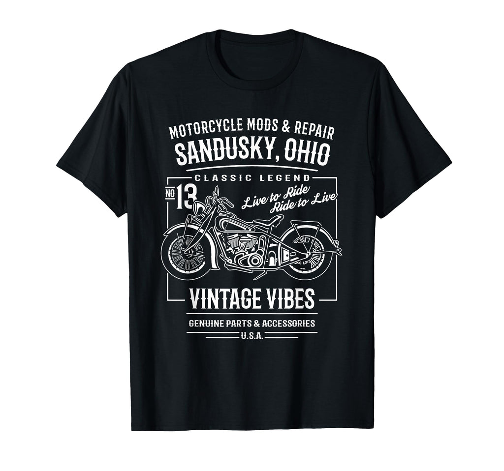 Sandusky Oh Usa Motorcycle Adventure T-Shirt - Trendy Graphic for Adults - T-Shirt, Sweatshirt, Hoodie