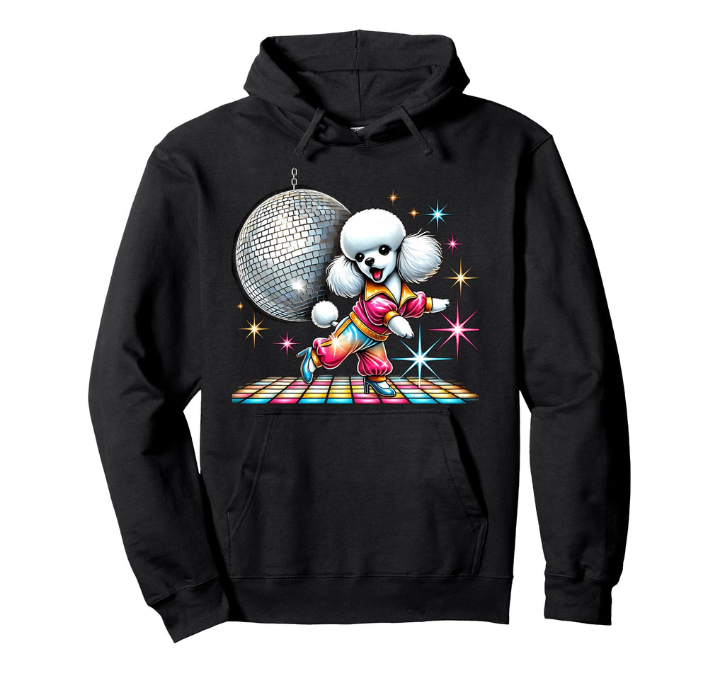 Aesthetic Toy Poodle Disco Hoodie - Unique Graphic for Adults - T-Shirt, Sweatshirt, Hoodie