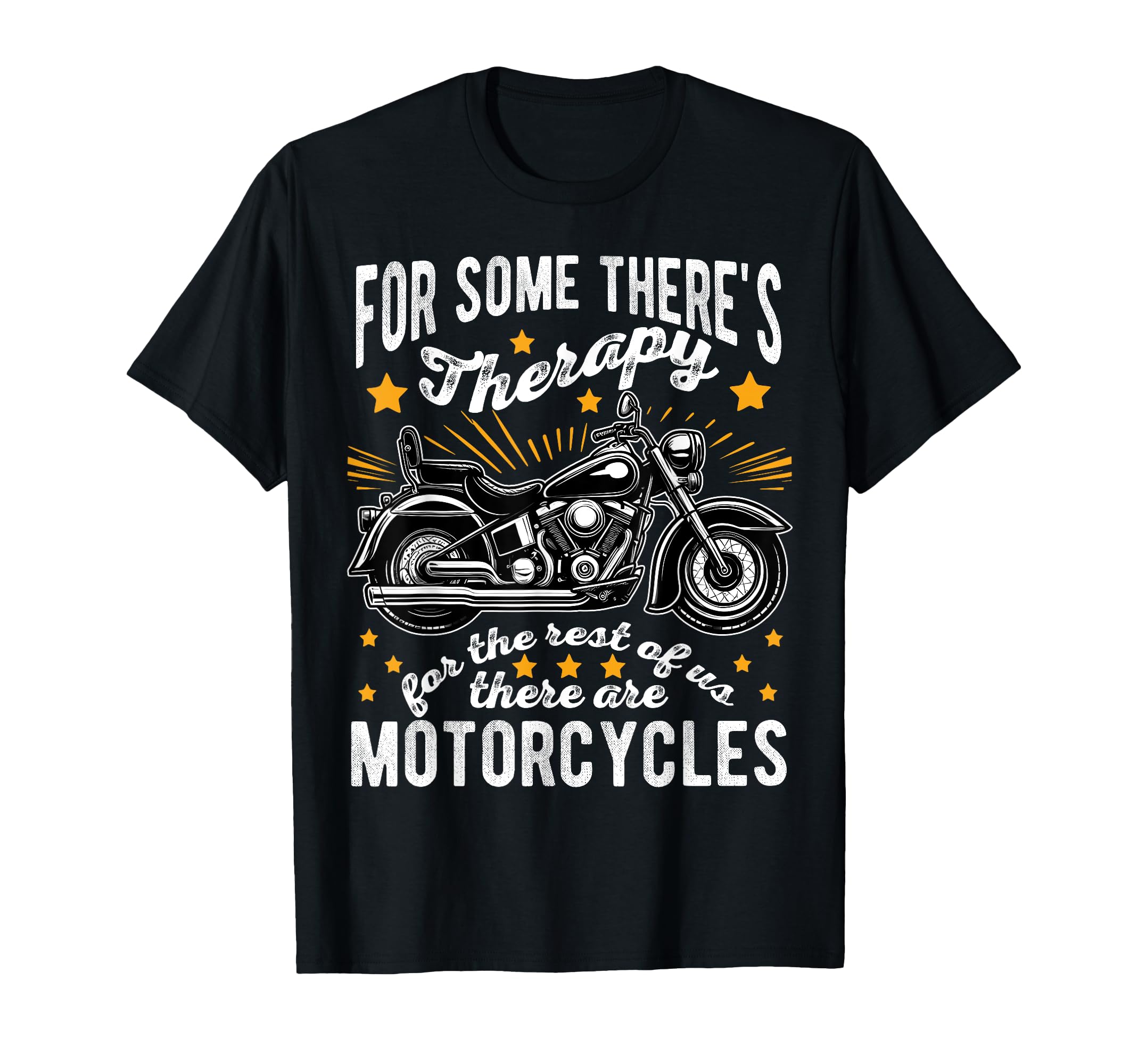 Some Theres Therapy Motorcycle Rider T-Shirt - Minimalist Print Unisex - T-Shirt, Sweatshirt, Hoodie
