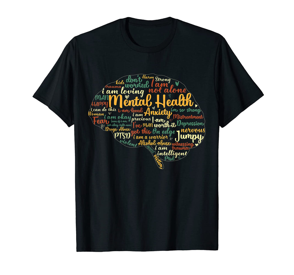 Mental Health Matters Word Cloud Mental T-Shirt - Unique Graphic Men Women - T-Shirt, Sweatshirt, Hoodie