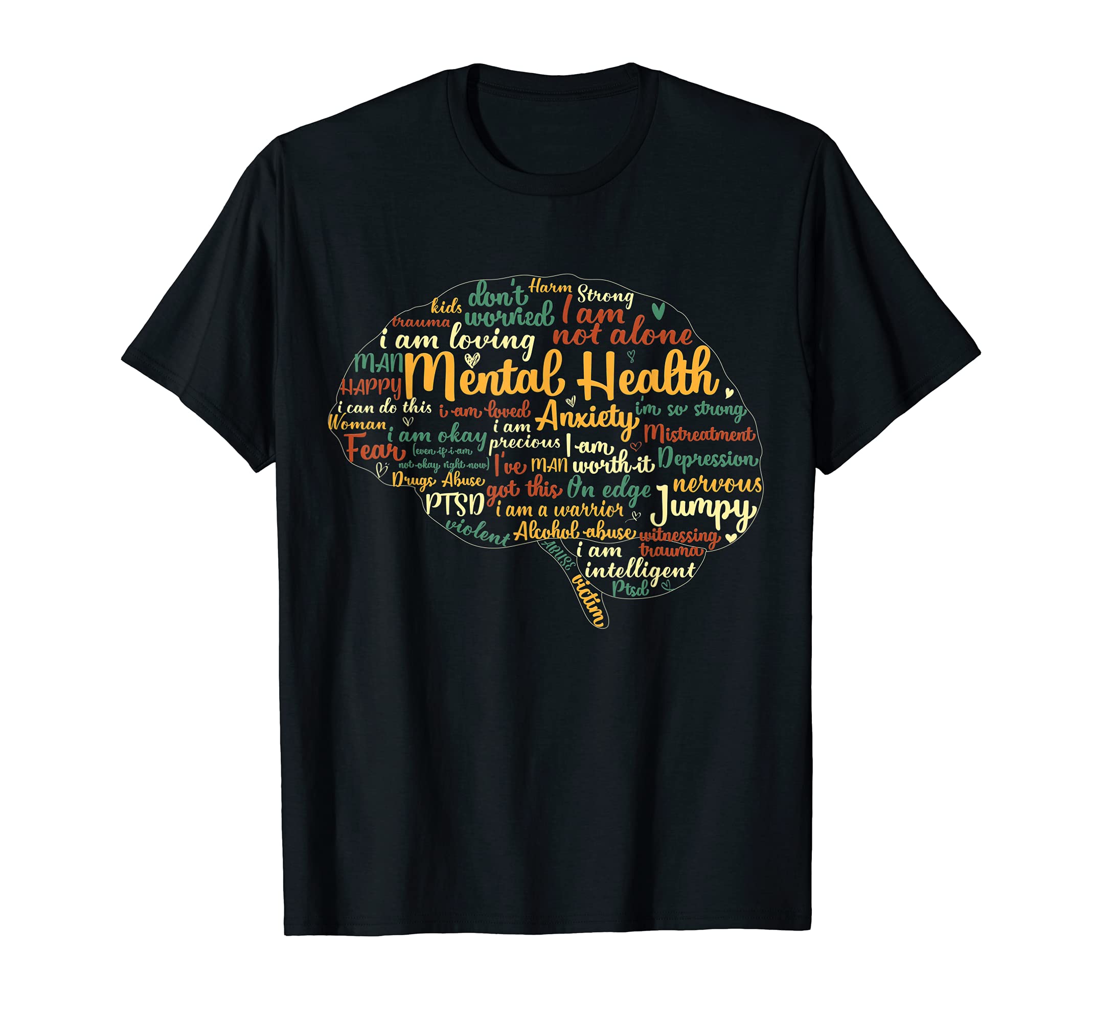 Mental Health Matters Word Cloud Mental T-Shirt - Unique Graphic Men Women - T-Shirt, Sweatshirt, Hoodie