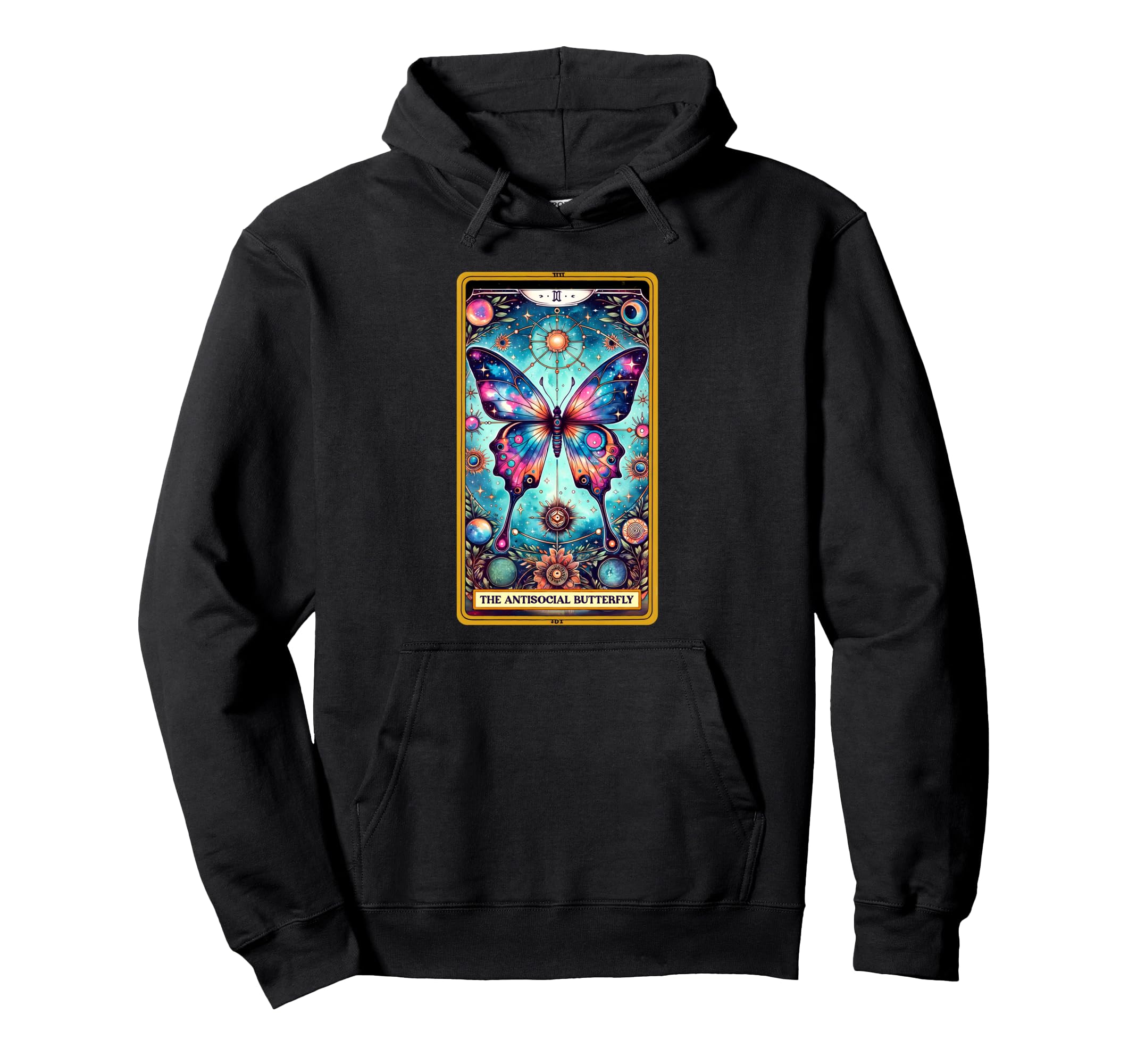 Sarcastic Tarot Antisocial Butterfly Hoodie - Novelty Apparel for Adults - T-Shirt, Sweatshirt, Hoodie