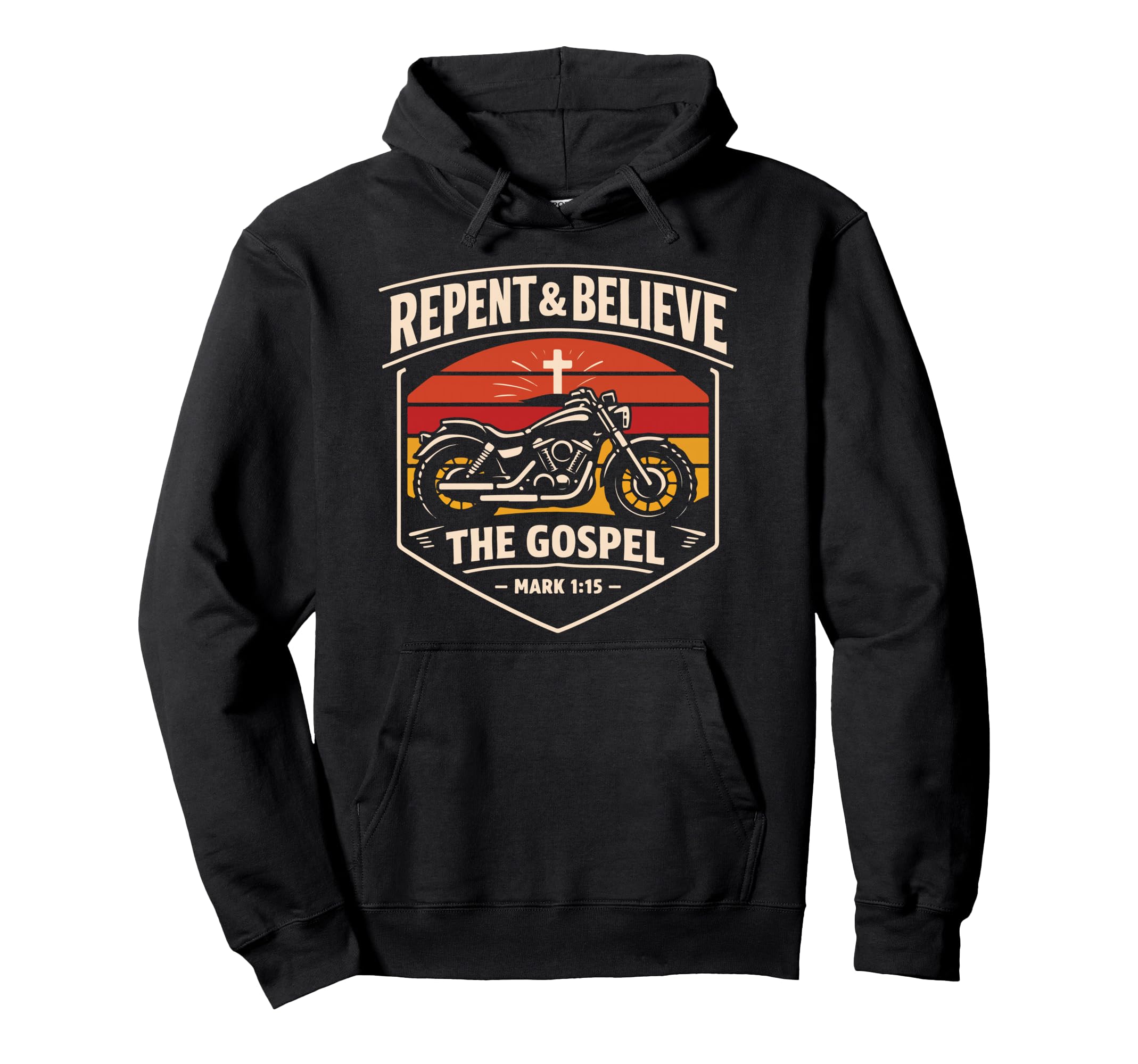 Christian Motorcycle Biker Repent Hoodie - Aesthetic Graphic Unisex - T-Shirt, Sweatshirt, Hoodie