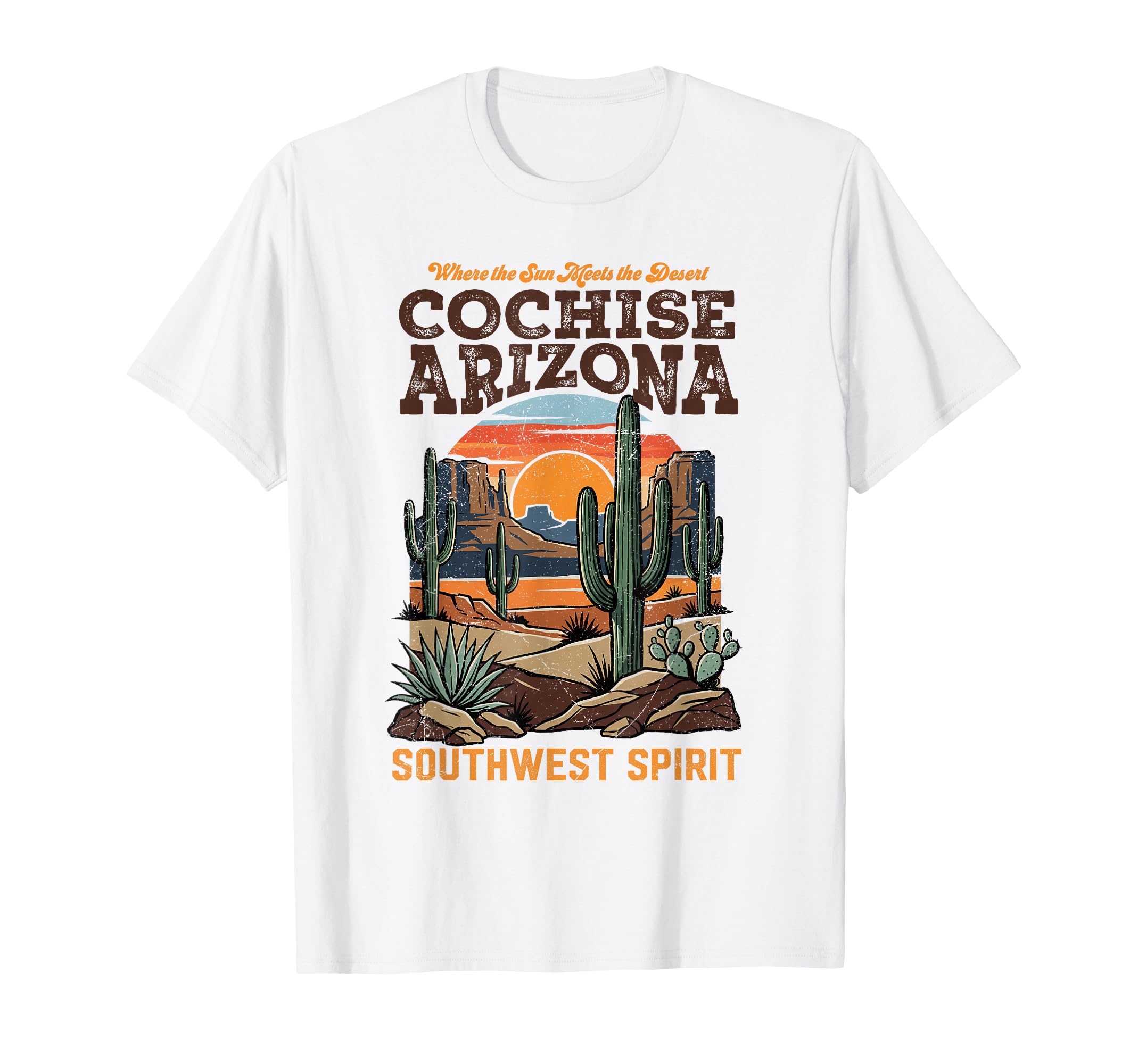 Cochise Az Southwest Desert Landscape T-Shirt - Custom Art Print Unisex - T-Shirt, Sweatshirt, Hoodie