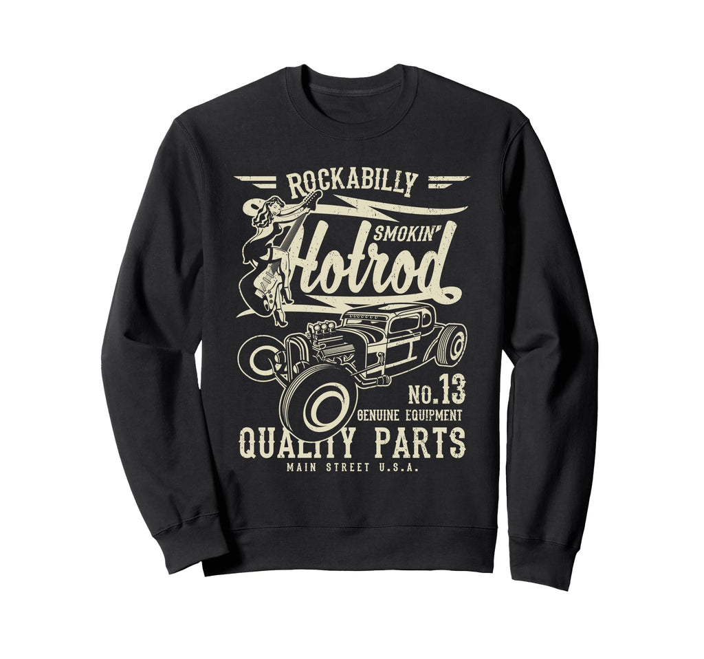 Hotrod Distressed Sweatshirt - Unique Graphic Men Women - T-Shirt, Sweatshirt, Hoodie