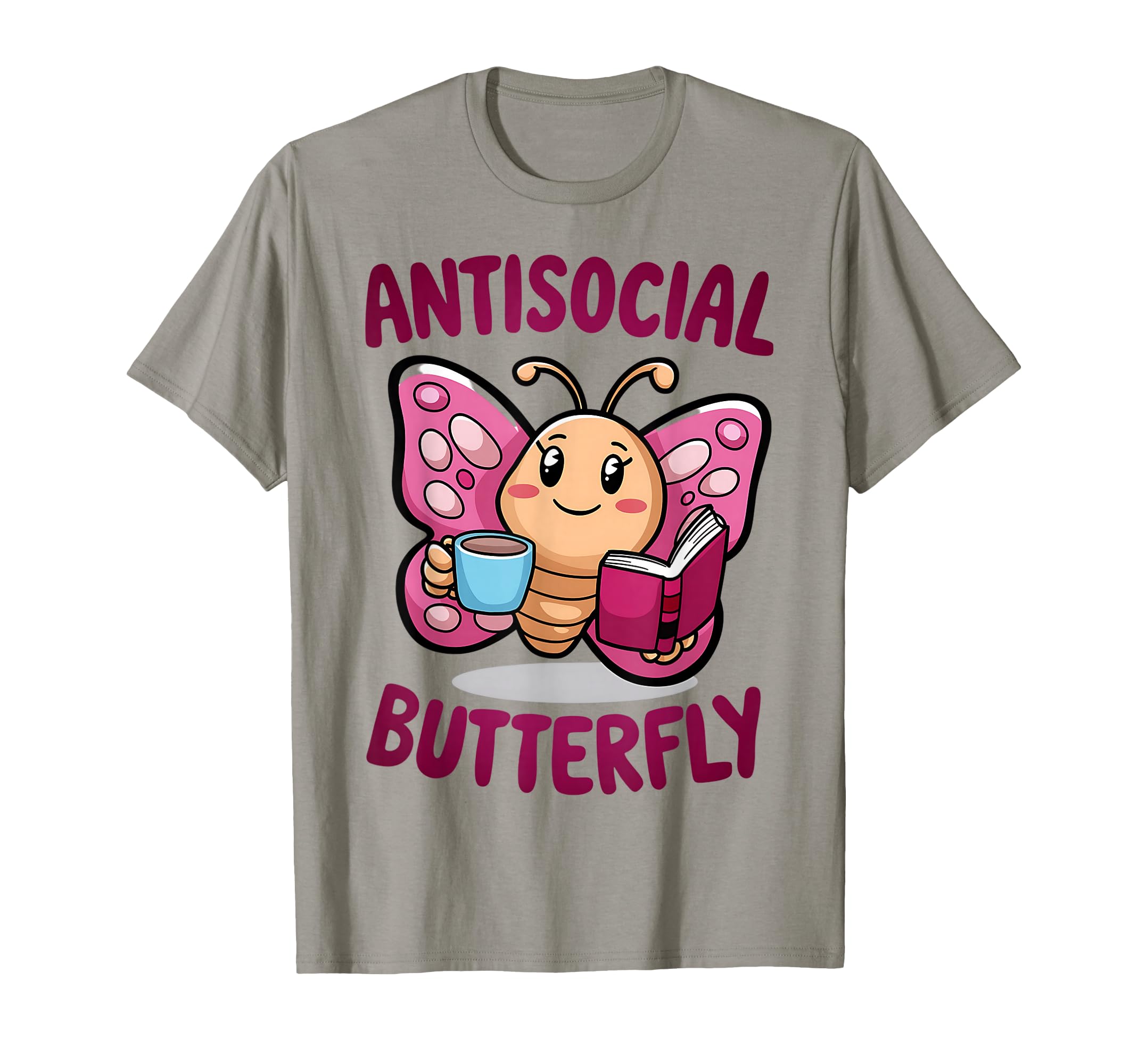 Groovy Anti Social Butterfly Ironic T-Shirt - Trendy Graphic Men Women - T-Shirt, Sweatshirt, Hoodie