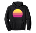 Synthwave Sun 80S Retrowave Aesthetic Hoodie - Streetwear Style Unisex - T-Shirt, Sweatshirt, Hoodie