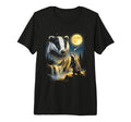 Badger Howling To Moon Meme Funny 90S T-Shirt - Fun Novelty Design Unisex - T-Shirt, Sweatshirt, Hoodie