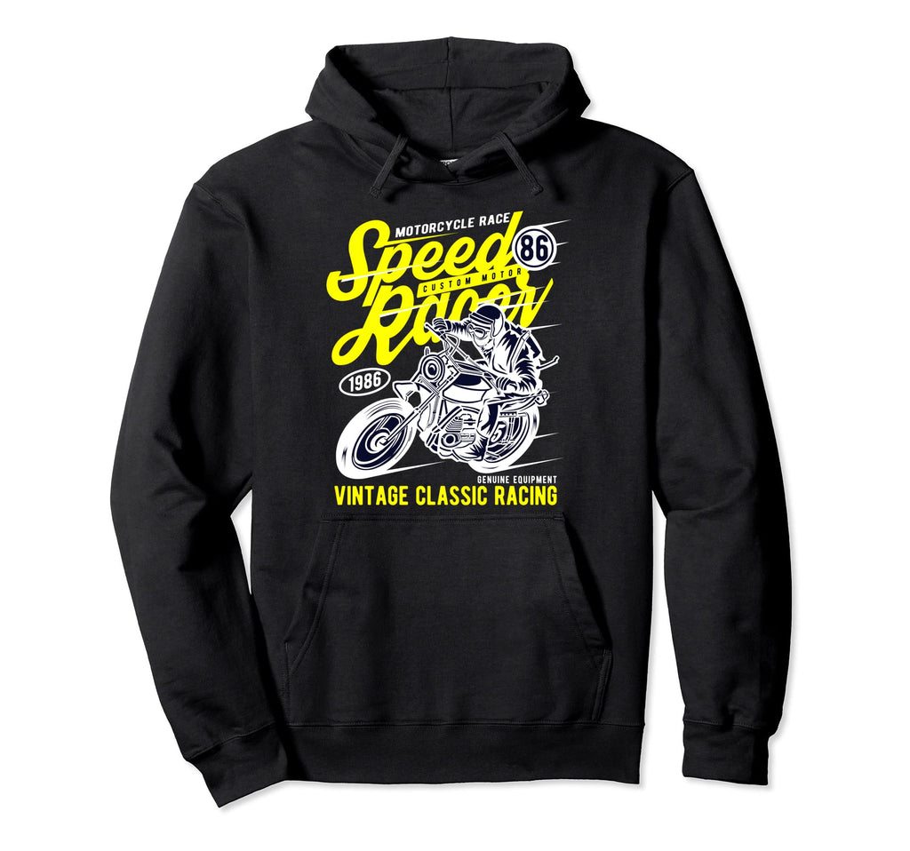 Cafe Racer Motorcycle Custom Speed Old Hoodie - Minimalist Print Unisex - T-Shirt, Sweatshirt, Hoodie