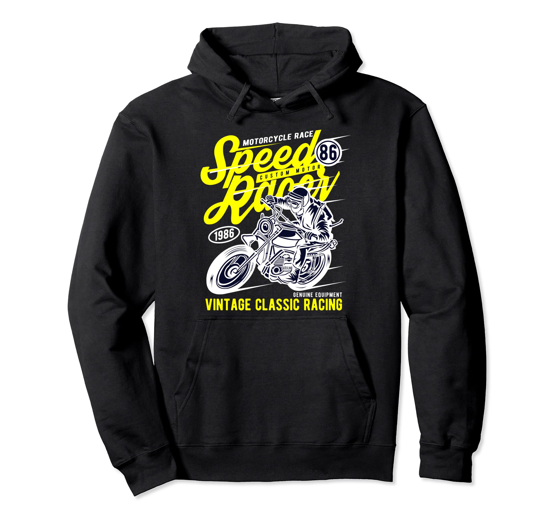 Cafe Racer Motorcycle Custom Speed Old Hoodie - Minimalist Print Unisex - T-Shirt, Sweatshirt, Hoodie