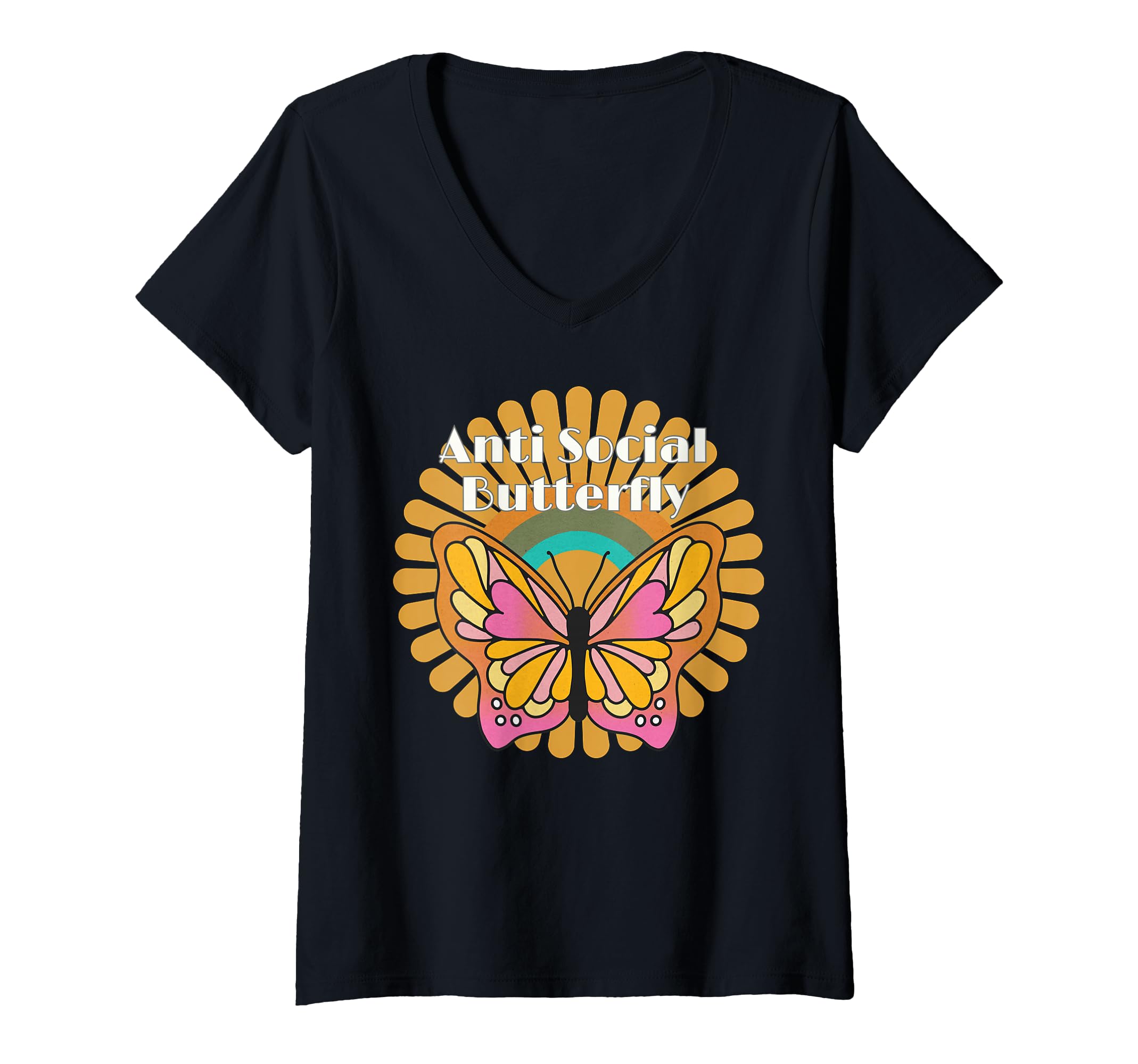 Womens Antisocial Butterfly Funny T-Shirt - Graphic Print Men Women - T-Shirt, Sweatshirt, Hoodie