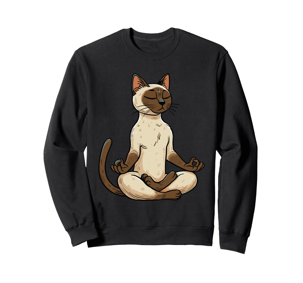 Meditation Siamese Yoga Pose Sweatshirt - Casual Everyday Wear Men Women - T-Shirt, Sweatshirt, Hoodie