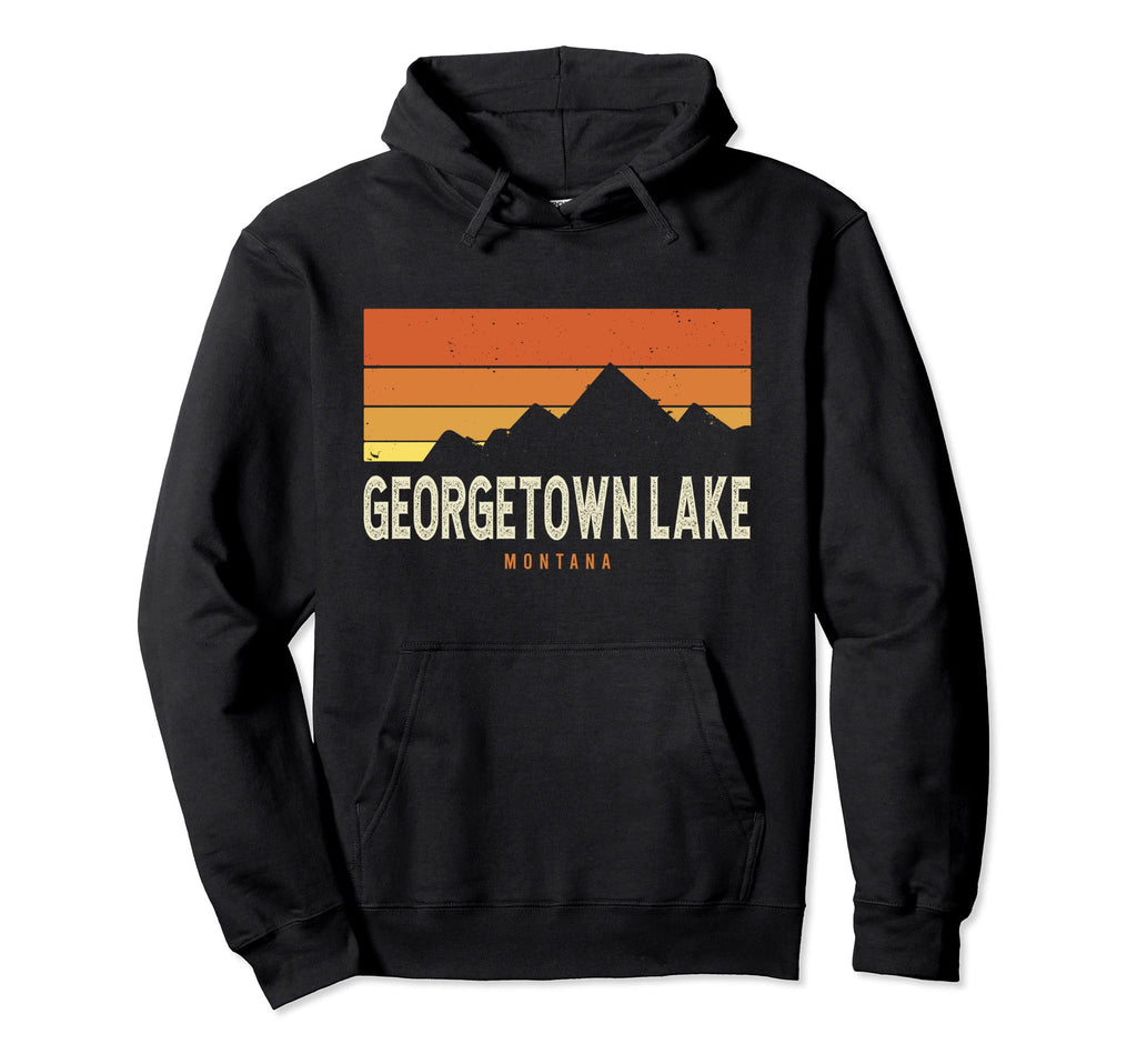 Georgetown Lake Montana Mountains Hoodie - Minimalist Print Men Women - T-Shirt, Sweatshirt, Hoodie