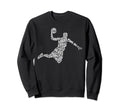 Basketball Player Typography Word Sweatshirt - Fun Novelty Design Unisex - T-Shirt, Sweatshirt, Hoodie